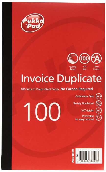 Best Value Pukka Pads Value 210x130mm Duplicate Invoice Book (Pack of 5)