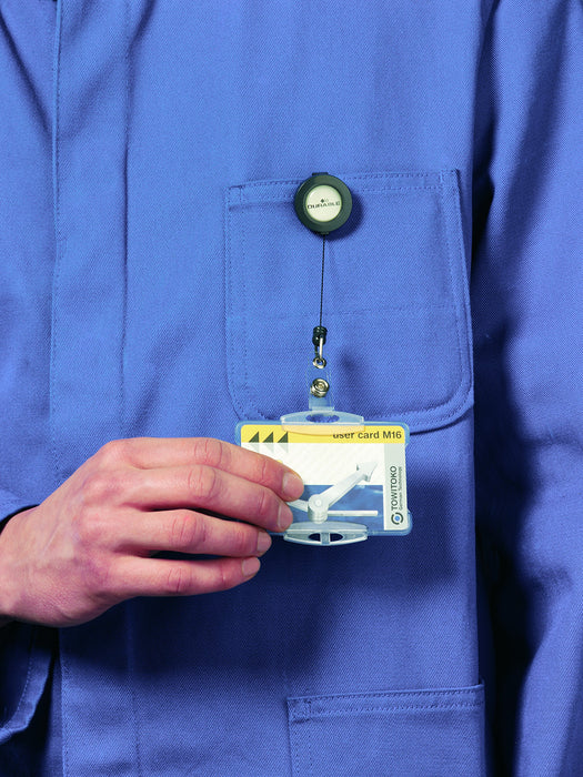 Best Value Durable Badge Reel for Punched Clip Holes 800mm Charcoal Ref 8152 [Pack of 10]