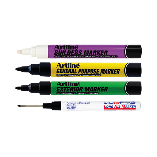 Artline EKPRW4 Builders Marker Kit (Pack of 4) EKPR BUILDERS W4