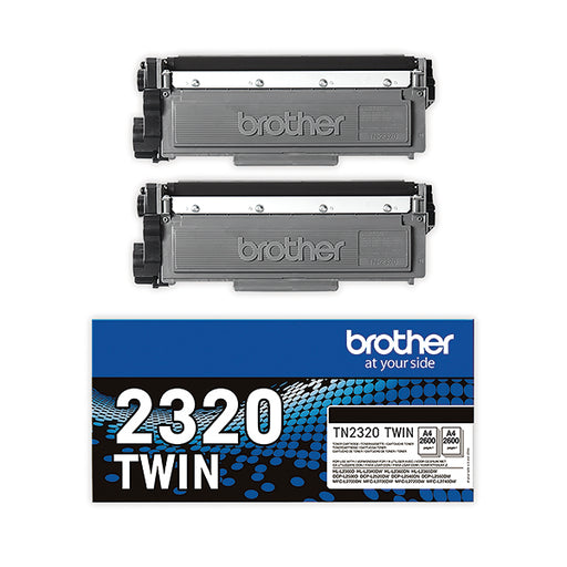 Brother TN2320 Toner Cartridges Twin Pack High Yield Black TN2320TWIN
