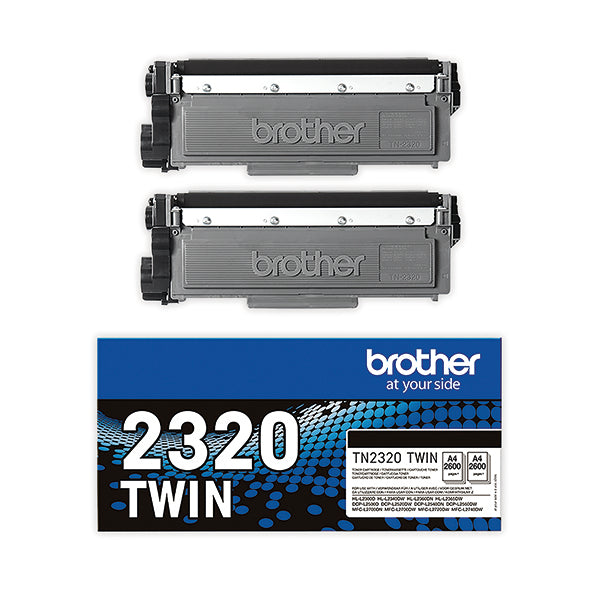 Brother TN2320 Toner Cartridges Twin Pack High Yield Black TN2320TWIN