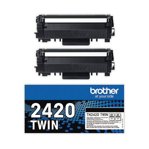 Brother TN2420 Toner Cartridges Twin Pack High Yield Black TN2420TWIN