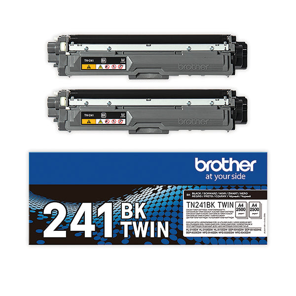 Brother TN241 Toner Cartridges Twin Pack Black TN241BKTWIN
