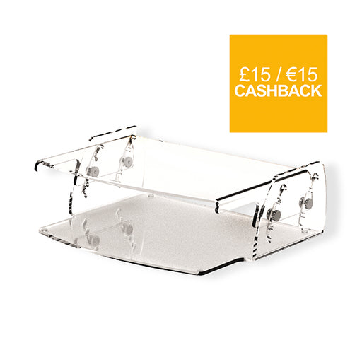 Fellowes Clarity Adjustable Monitor Riser Clear Acrylic 9731101