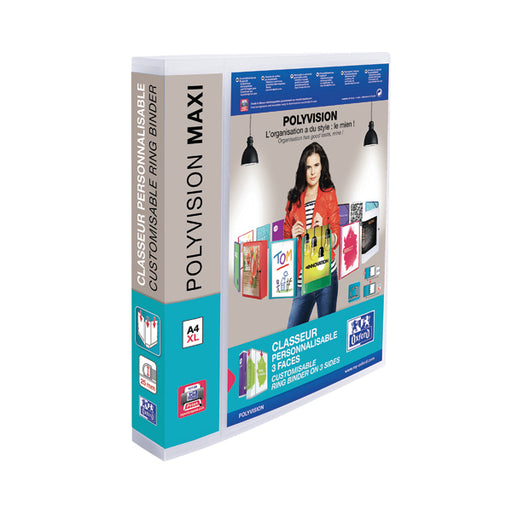 Elba Polyvision A4 Maxi 30mm 4 D-Ring Presentation Binder (Pack of 10) 100080798