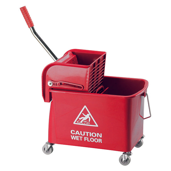 Mobile Mop Bucket and Wringer 20 Litre Red 101248RD