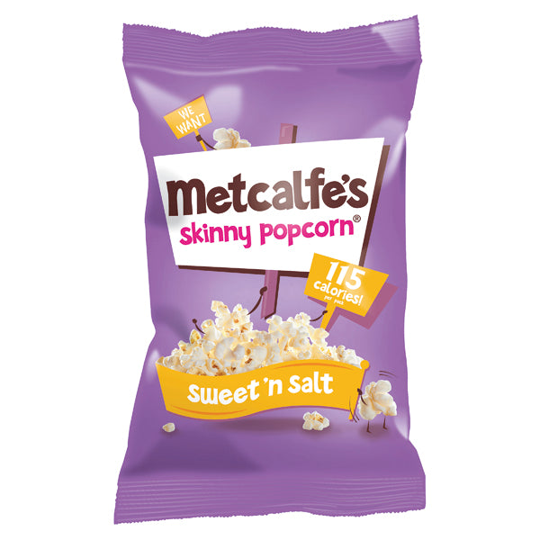 Metcalfes Skinny Popcorn SweetnSalt (Pack of 24) 0401139