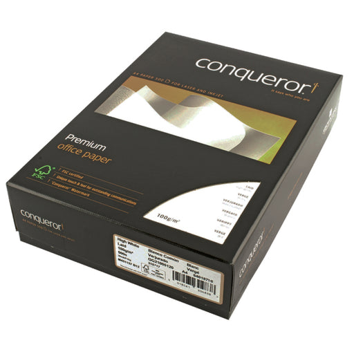 Conqueror Paper Laid High A4 White 100gsm Ream (Pack of 500) CQP0324HWNW