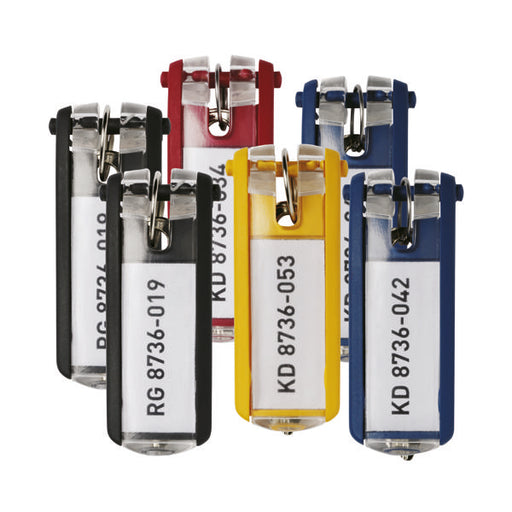 Durable Key Clip Assorted (Pack of 6) 195700