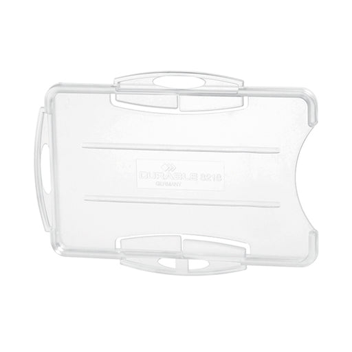 Durable Dual Security Pass Holder 54x85mm for 2 ID Passes Clear (Pack of 10) 891919