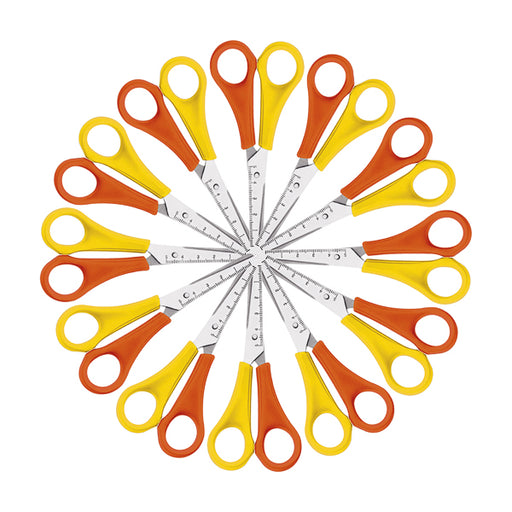 Westcott Left Handed Scissors 130mm Yellow/Orange (Pack of 12) E-21593 00