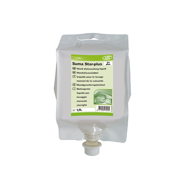 Diversey Suma Star-Plus D1 Dishwashing Liquid 1.5 Litre (Pack of 4) 7010000