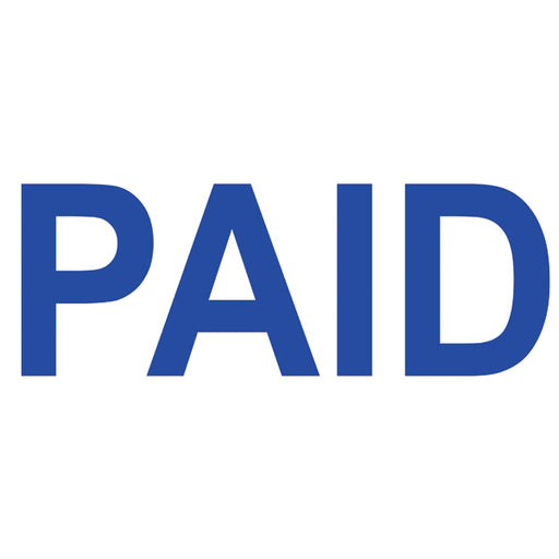 COLOP Green Line Word Stamp PAID Blue (Impression size: 38 x 14mm) C144836PAI