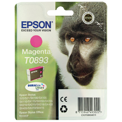 Epson T0893 Magenta Ink Cartridge C13T08934011 / T0893