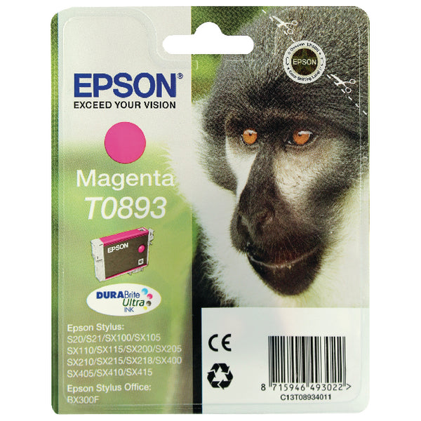 Epson T0893 Magenta Ink Cartridge C13T08934011 / T0893