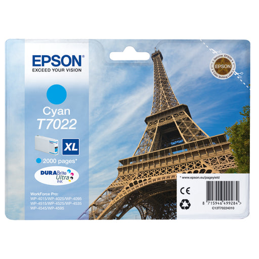 Epson T7022 High Yield Cyan Inkjet Cartridge C13T70224010 / T7022