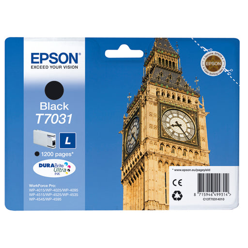 Epson T7031 Black Inkjet Cartridge C13T70314010 / T7031