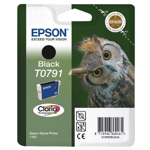 Epson T0791 Black Inkjet Cartridge C13T07914010 / T0791
