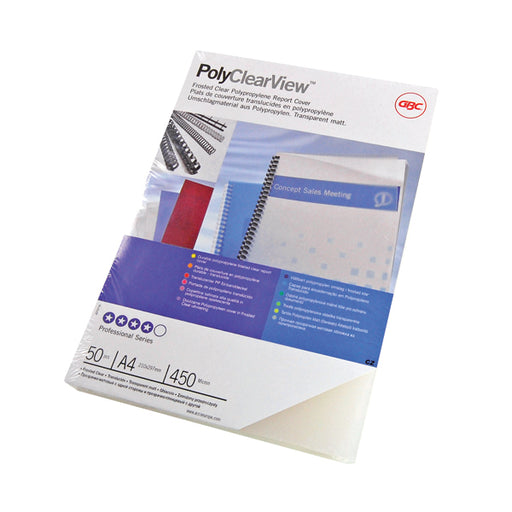 GBC PolyClearView A4 Binding Cover 350 Micron Matte (Pack of 100) IB387166