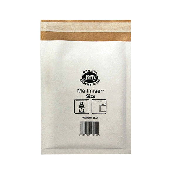Jiffy Mailmiser Size 3 220x320mm White MM-3 (Pack of 50) JMM-WH-3