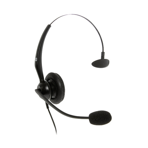 JPL JACPLUS Monaural Adjustable Headband RJ11 Connector Clothing Clip Black JAC-PLUS-RJ11-M