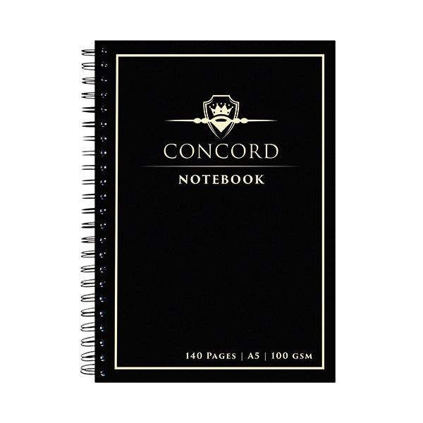 Concord Jotta Notebook 140 Page A5 Black (Pack of 5) 8959-CON