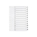 Q-Connect 1-12 Index Multi-Punched Reinforced Board Clear Tab A4 WhiteKF01529
