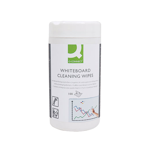Q-Connect Whiteboard Cleaning Wipes (Pack of 100) AWBW100QCA