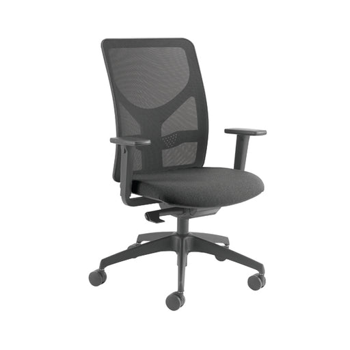 Cappela Eaze High Back Task Chair 690x495x635mm Mesh Back Black KF74644