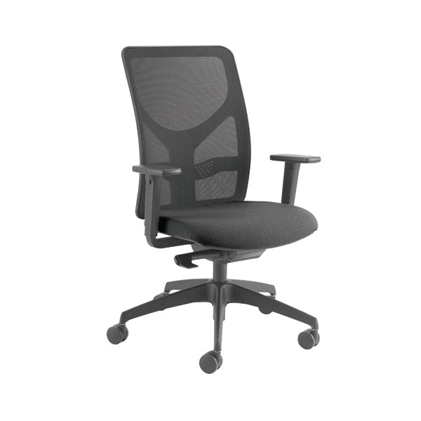 Cappela Eaze High Back Task Chair 690x495x635mm Mesh Back Black KF74644