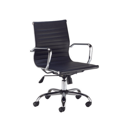 Jemini Sosa Executive Swivel Meeting Chair 620x620x900-980mm Polyurethane Black KF79888