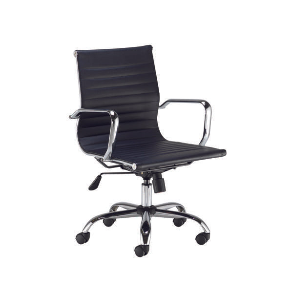 Jemini Sosa Executive Swivel Meeting Chair 620x620x900-980mm Polyurethane Black KF79888