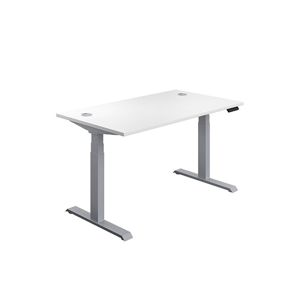 First Sit/Stand Desk 1200x800x630-1290mm White/Silver KF820598