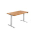 First Sit/Stand Desk 1400x800x630-1290mm Nova Oak/White KF820734
