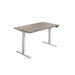 First Sit/Stand Desk 1400x800x630-1290mm Grey Oak/White KF820741