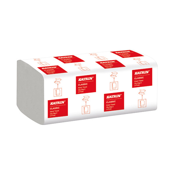 Katrin Classic Zig Zag 2-Ply White 200 Sheet (Pack of 20) 35298