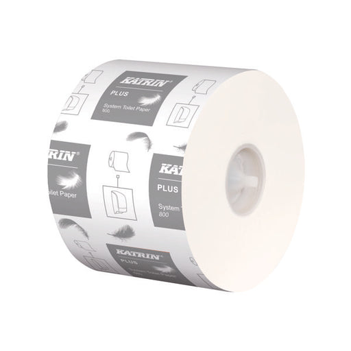 Katrin Plus System Toilet Paper 800 White (Pack of 36) 66940