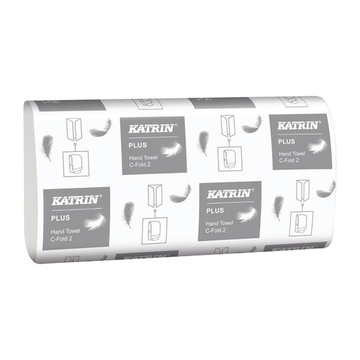 Katrin C-Fold Plus Hand Towels 2-Ply White (Pack of 2400) 344388