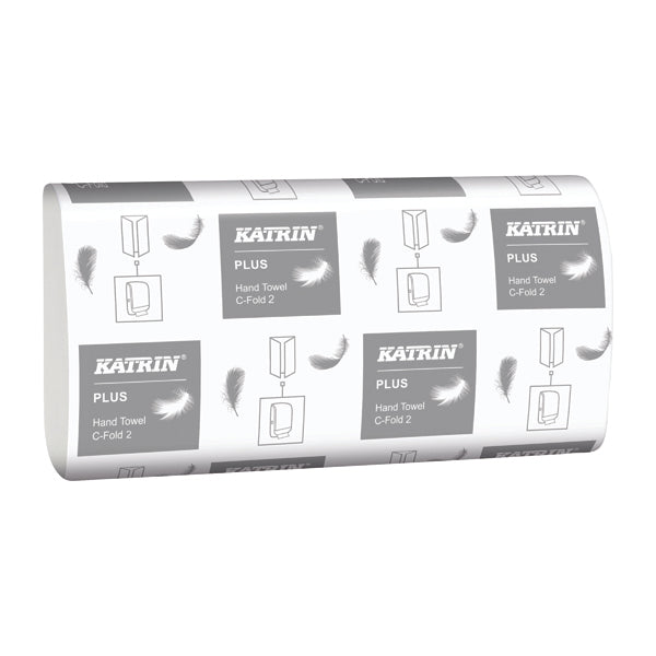 Katrin C-Fold Plus Hand Towels 2-Ply White (Pack of 2400) 344388