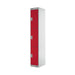 Three Compartment Express Standard Locker 300x450x1800mm Red Door MC00159
