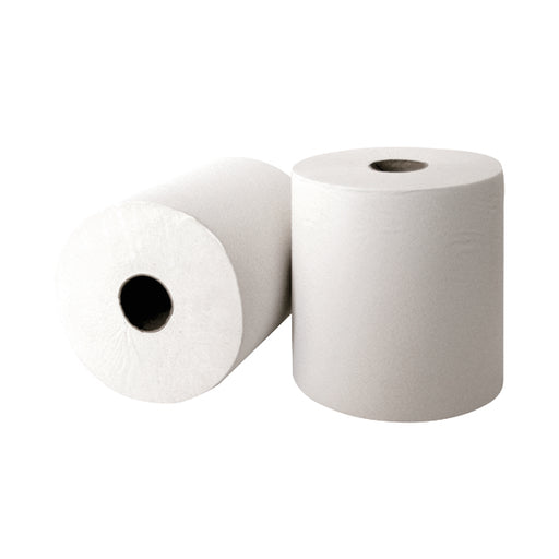 Leonardo 2-Ply Laminated Hand Towel Roll White (Pack of 6) RTW175PNDS