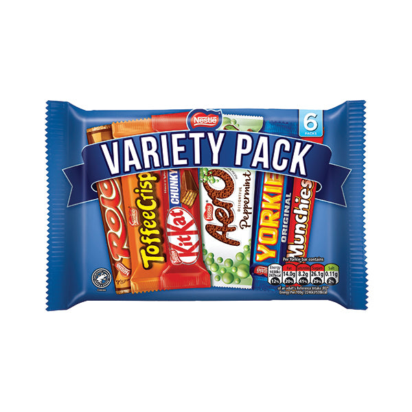 Nestle Variety 6 Pack Chocolate Bars 264g (Pack of 6) 12297992