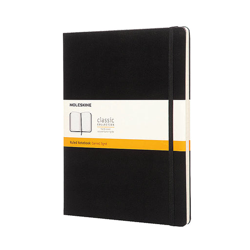 Moleskine Ruled Hard Cover Notebook Extra Large Black QP090