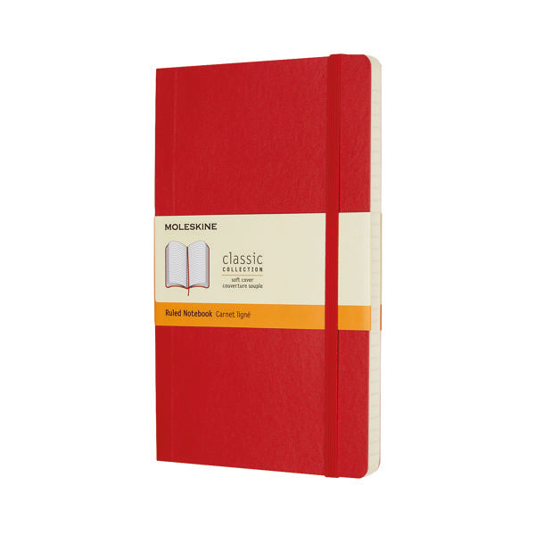 Moleskine Classic Soft Cover Ruled 130x210mm Large Red QP616F2