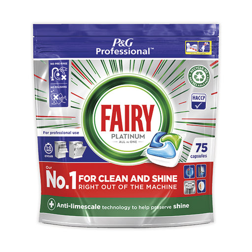 Fairy Professional Platinum Dishwasher Capsules Regular (Pack of 75) C006243