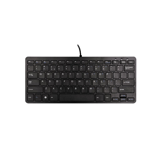 R-GO Compact Ergonomic Keyboard Wired Black RGOECUKBL