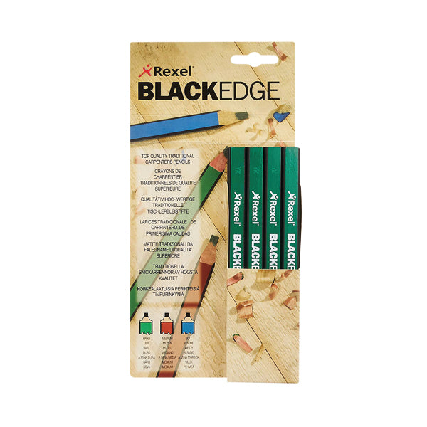 Derwent Blackedge Carpenters Pencils Hard (Pack of 12) 34332