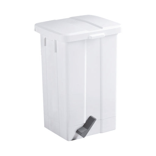 Pedal Bin 50 Litre White (W325 x D245 x H570mm, shock resistant plastic) 312252
