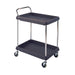 2 Tier Black 832x546x1041mm Deep Ledge Trolley 322441