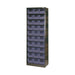 Metal Bin Cupboard With 30 Polypropylene Bins Dark Grey Black 371834